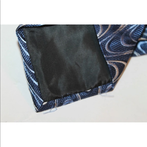 Pierre Cardin Men Neck Tie Wavy Asymmetrical 100% Silk Classic Wide - Picture 4 of 9